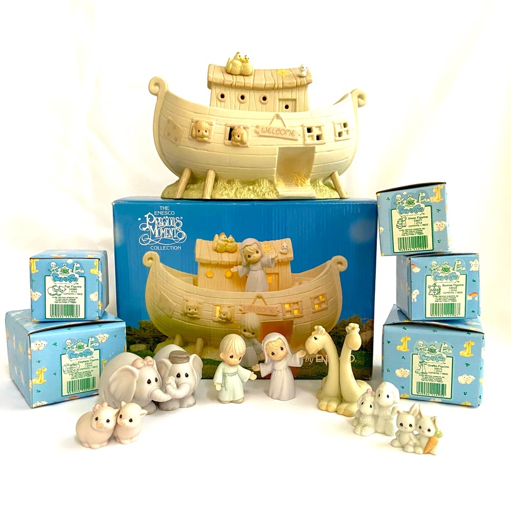 RARE Precious Moments Noah’s Ark Two By Two Collector’s Complete Set 530042